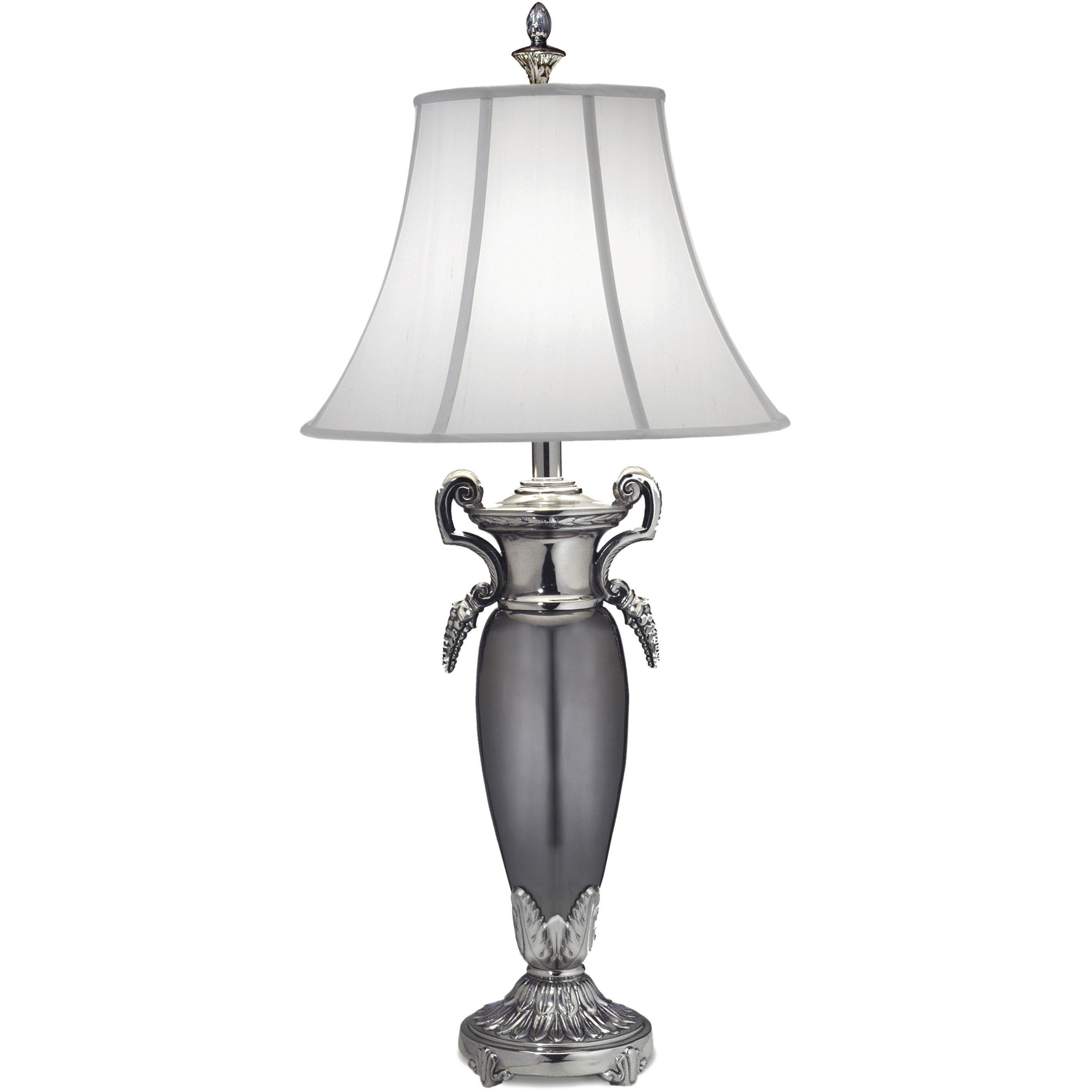 Ellie 36 inch 150 watt Polished Nickel and Black Table Lamp Portable Light
